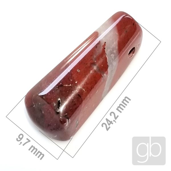  Jaspis brekciov� - vrtan� 24,2 x 9,7  mm MI015