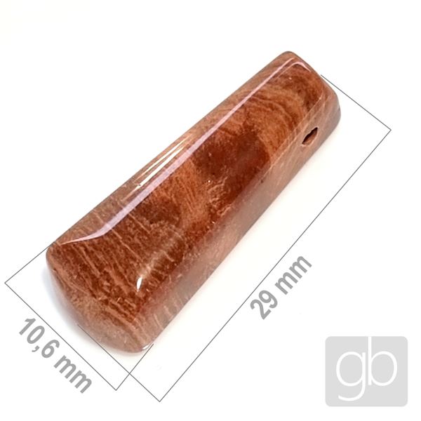  Jaspis brekciov� - vrtan� 29 x 10,6 mm MI017