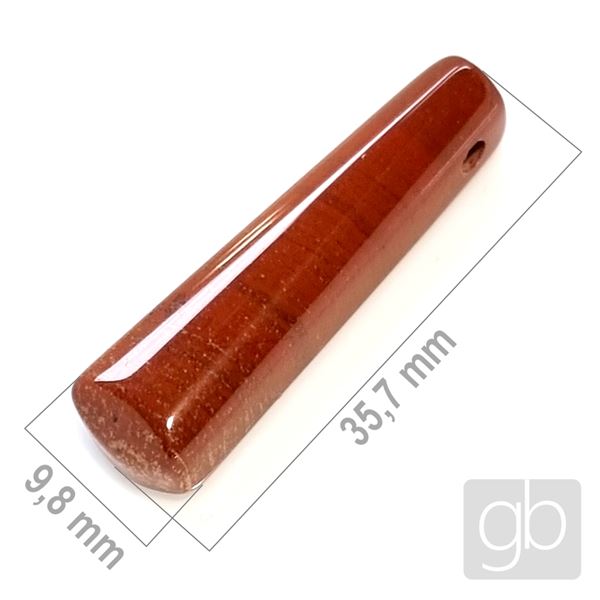 Jaspis brekciov� - vrtan� 35,7 x 9,8 mm MI034