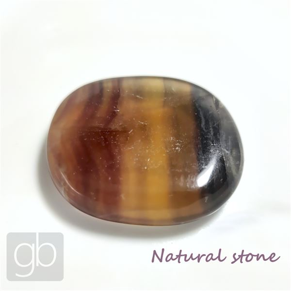 Fluorit pruhovan placka 40 x 33 x 10 mm