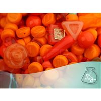 MIX Exclusive mačkané korálky Oranžová MIX738