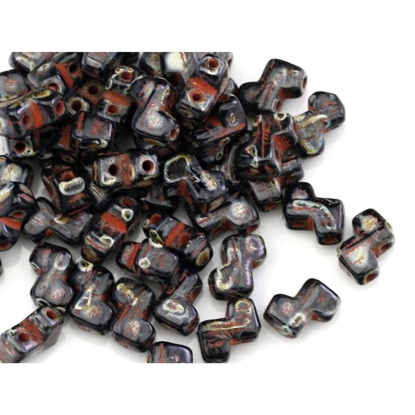 ZET BEADS dvoudrkov korlky 5x6 mm Travertin(23980/86805) 