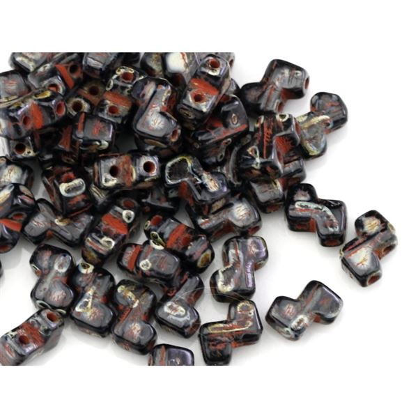 ZET BEADS dvoud�rkov� kor�lky 5x6 mm Travertin(23980/86805) 