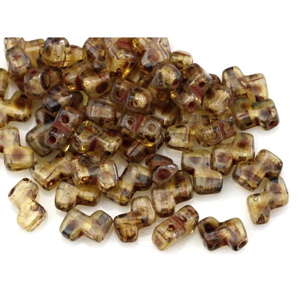 ZET BEADS dvoud�rkov� kor�lky 5x6 mm Hn�d� (00030/86800) MP00007