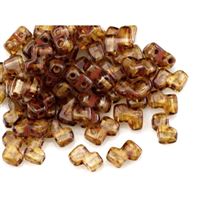 ZET BEADS dvoudírkové korálky 5x6 mm Hn�dá (70110/86800)