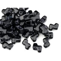 ZET BEADS dvoudírkové korálky 5x6 mm erná (23980)