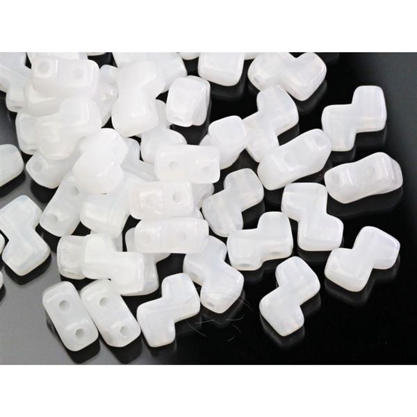 ZET BEADS dvoud�rkov� kor�lky 5x6 mm B�l� (02010)