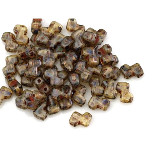 ZET BEADS dvoud�rkov� kor�lky 5x6 mm Hn�d� (00030/86805) MP00014