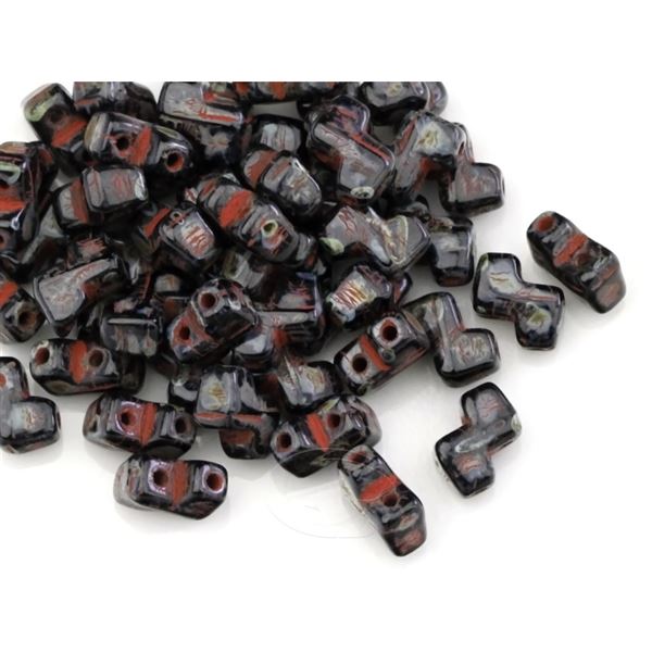 ZET BEADS dvoudrkov korlky 5x6 mm Travertin (23980/86800) MP00018