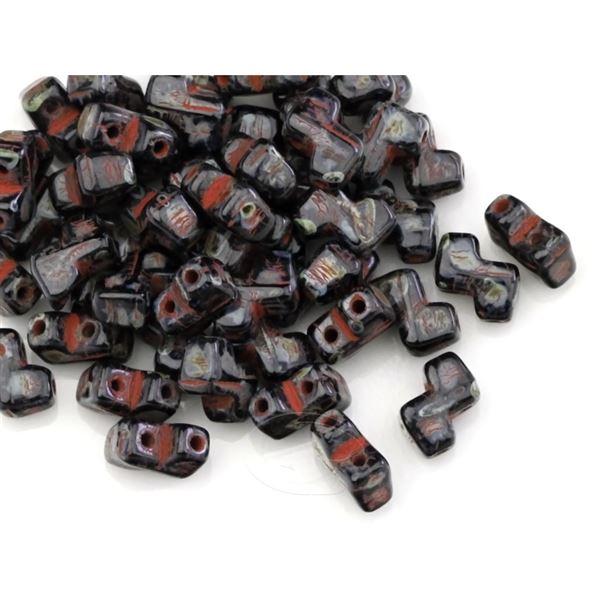 ZET BEADS dvoud�rkov� kor�lky 5x6 mm Travertin (23980/86800) MP00018