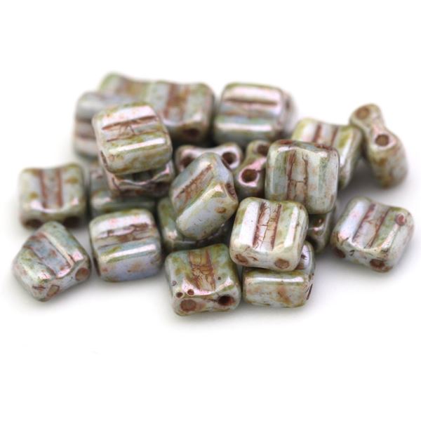 SILKY BEADS BLOCK 6x6mm-B�ov� (03000/65431) 20 ks