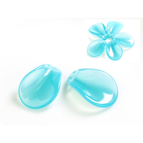 Ma�kan� perle L�stek 21 x 16 mm Modr� MP00671