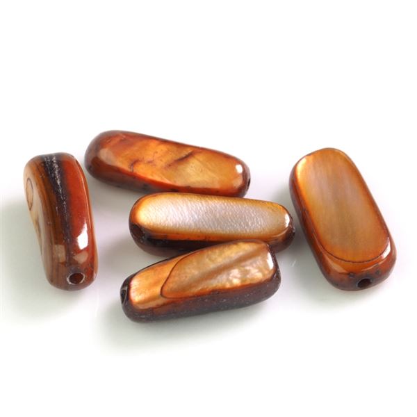 Korlky PERLE obdlnk 15 x 5 mm Hnd MP00679