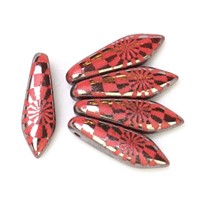 Korálky Laser Tatoo JAZÝKY ervená MPL114