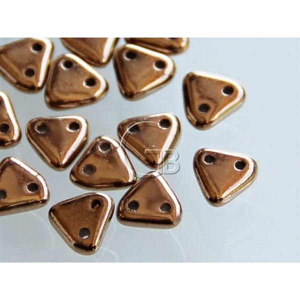 Kor�lky Ma�kan� perle Sklo Triangl Bronzov� MP_501