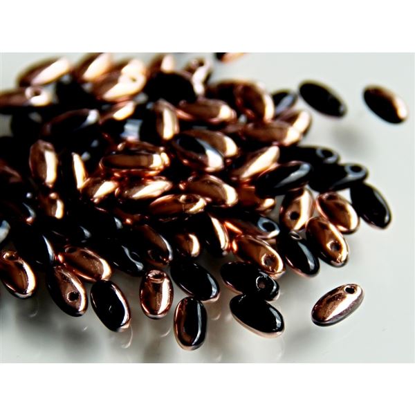 Ma�kan� perle Rizo �ern�+bronz MP_571