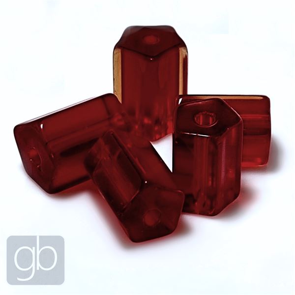 Ma�kan� perle V�le�ek �erven� tmav� 7,5 x 10 mm 5 ks