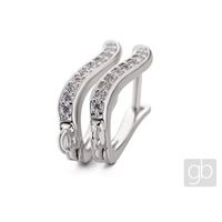 Náu�nicové zapínání se zirkony uzav�ené  21 x 12  mm