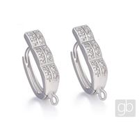 Náu�nicové zapínání se zirkony uzav�ené  18 x 11  mm