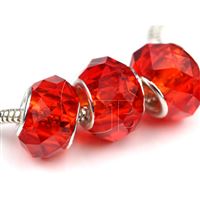 Vinuté korálky - otvor 6 mm - �ervená--PDR43