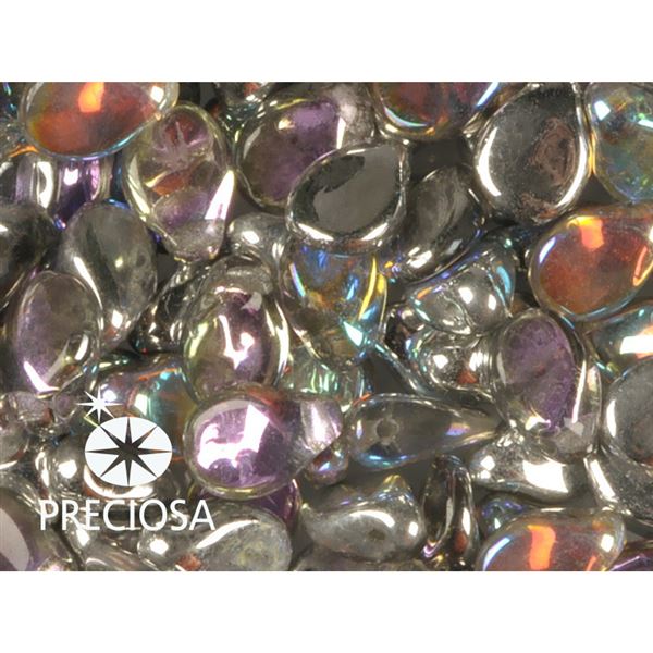 Preciosa PIP korlky 5x7 mm 25 ks Stbrn (00030-98530) PIP008