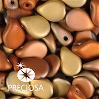 Preciosa PIP 5 x 7 mm 25 ks Zlatá MAT 00030-98842