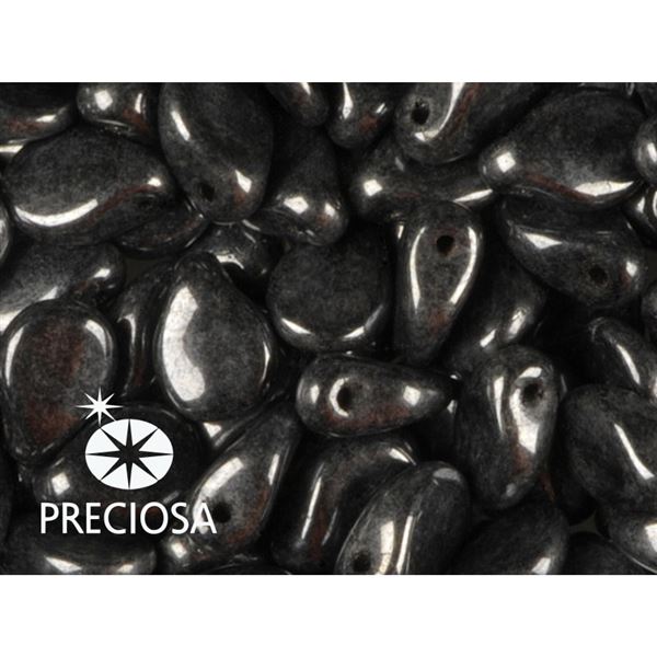 Preciosa PIP korlky 5x7 mm 25 ks Hematit (23980-14400) PIP102