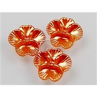 Korálky Plast Květ 26mm Oranžová PL109