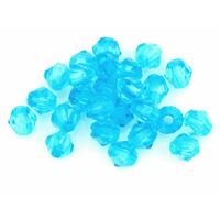 Plastové korálky broušené Sluníčka Modrá PL21
