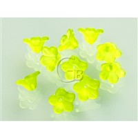 Korálky Plast Zvonek 8x12mm Zelená PL70