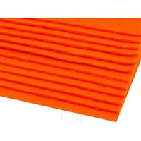 Dekorativní plsť tloušťka 2-3 mm Oranžová Neon 1ks