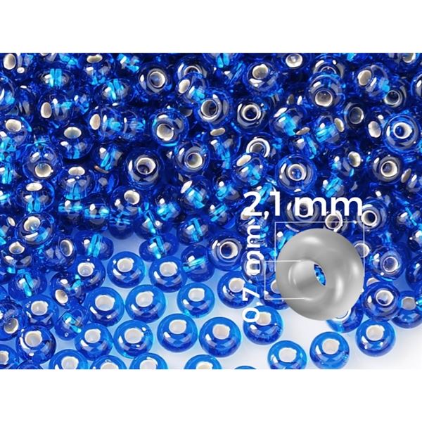 Preciosa rokajl 11/0 - 2,1 mm Modr� (67300) 20 g