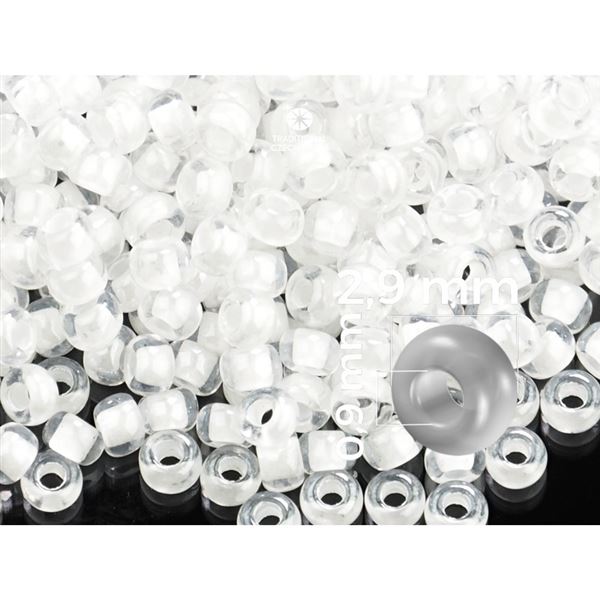 Preciosa rokajl 8/0 - 2,9 mm B�l� (38602) 50 g