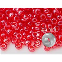 Preciosa rokajl 9/0 - 2,6 mm ervená (PRE9072) 20 g
