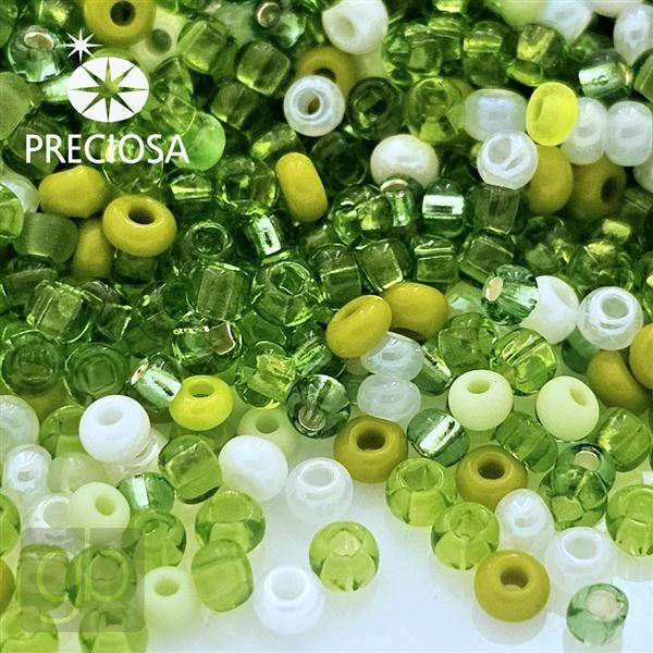 Preciosa rokajl MIX 10/0 2,3 mm Zelen� PRM006 50 g
