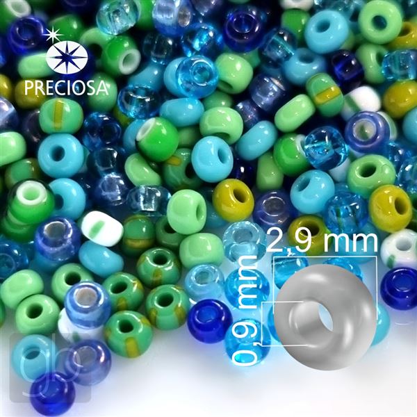 Preciosa rokajl MIX 8/0 PRM010 Zelen� Modr� 50 g
