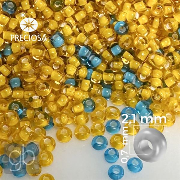Preciosa rokajl MIX 11/0 2,1 mm �lut� + modr� 20 g