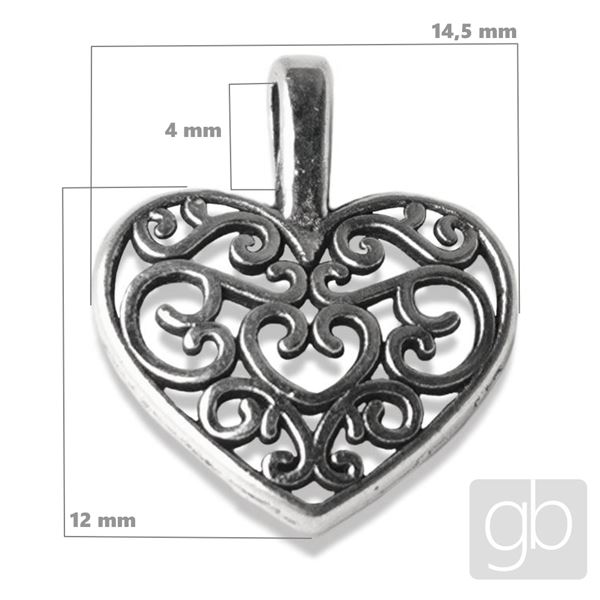 P��v�sek Srdce 14,5 mm Starost��bro