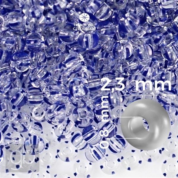 Preciosa STRIPED rokajl 10/0 2,3 mm Modr� �ir� 00330 20 g