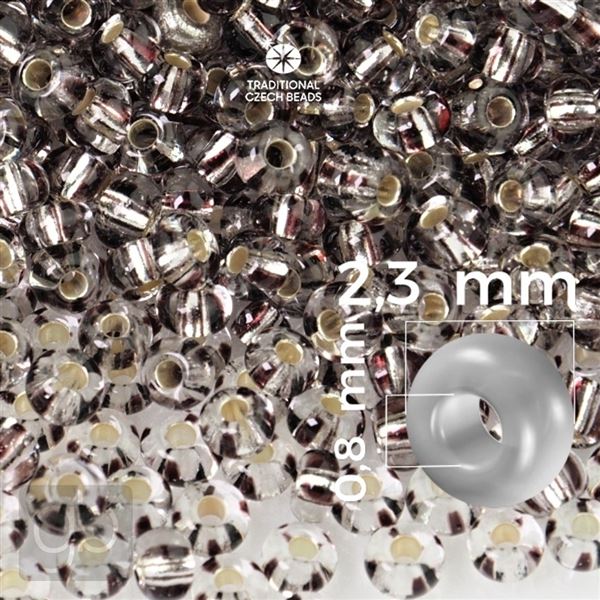 Preciosa STRIPED rokajl 10/0 2,3 mm �ern� �ir� 00304 20 g