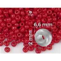 Preciosa korálky rokajl 1/0 6,6 mm ervená (93210) 20 g