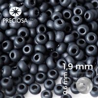 Preciosa rokajl 11/0 2,1 mm erná MAT 23980 50 g