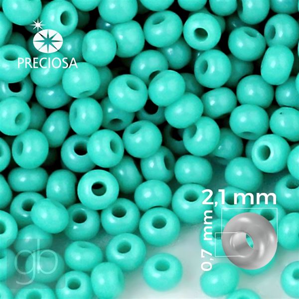 Preciosa rokajl 11/0 2,1 mm Tyrkysov 63130 50 g