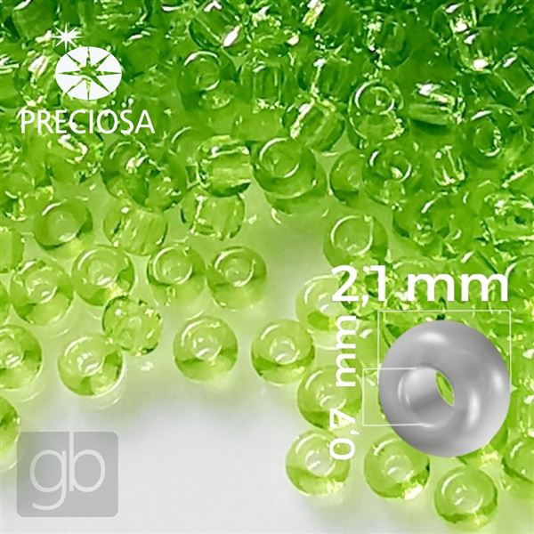 Preciosa rokajl 11/0 2,1 mm Zelen� 50220 50 g