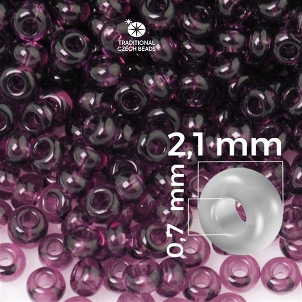 Preciosa rokajl 11/0 2,1 mm Fialov 20060 50 g