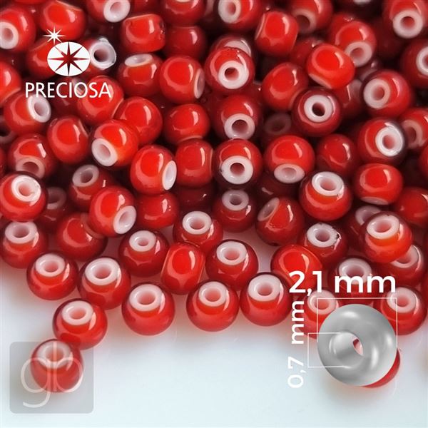 Preciosa rokajl 11/0 2,1 mm CORNELIAN Red 93730 50 g