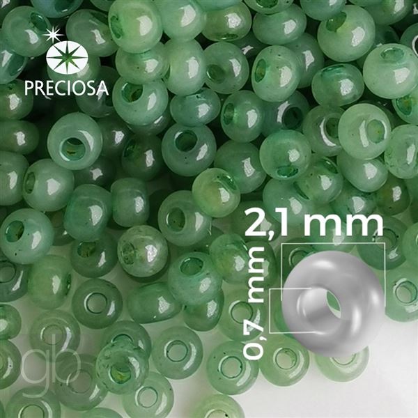 Preciosa rokajl 11/0 2,1 mm Zelen 02662 20 g