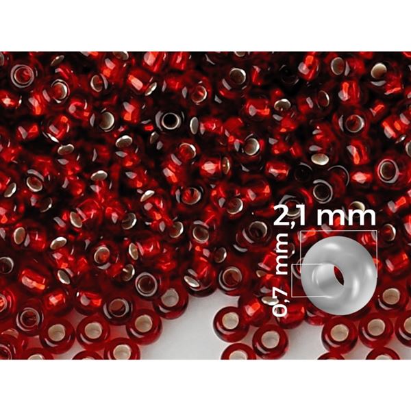 Preciosa korlky rokajl 11/0 - 2,1  mm erven (97120) 20 g