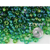 Preciosa STRIPED rokajl 11/0 - 2,1 mm Zelená (51120) 20g