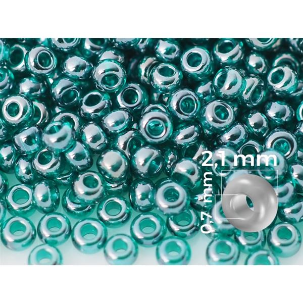 Preciosa korlky rokajl 11/0 - 2,1 mm Zelen (50710) 50g